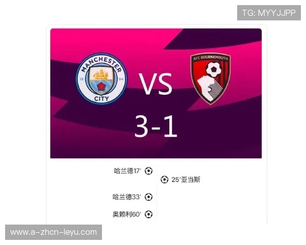 曼城3-1击败伯恩茅斯，距榜首6分！哈兰德单刀双响，10轮打进13球，曼城vs伯恩利半全场